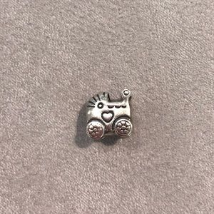 Silver buggy charm